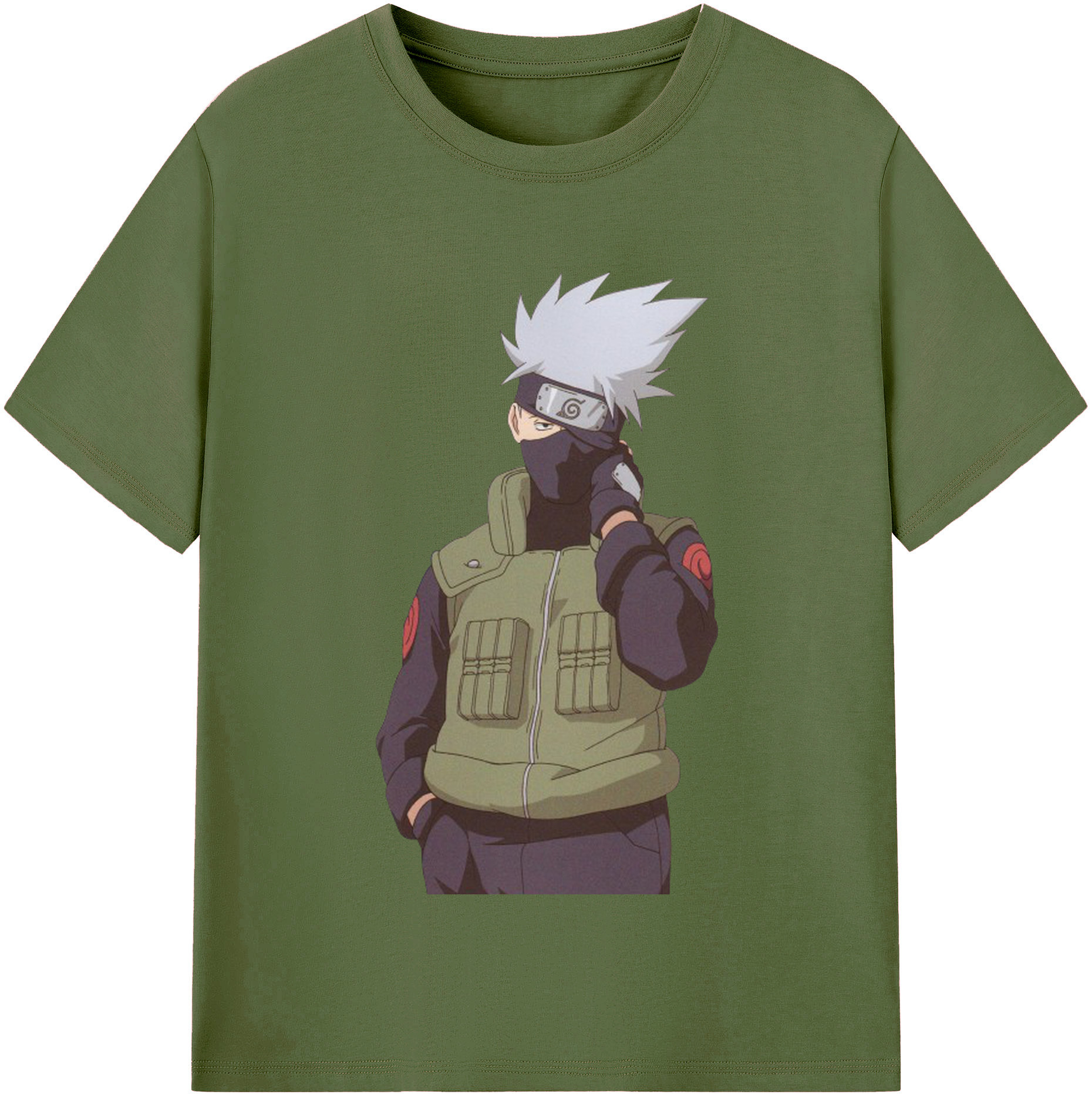 （画像用） NARUTO -ナルト- はたけ カカシ Hatake Kakashi 綿100％半袖Tシャツ（フロントプリント）